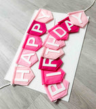 Forever Birthday Banners - Dark Pinks