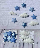 Blue Stars Wall Features